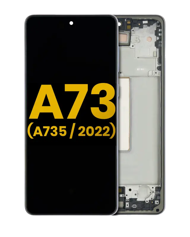 Écran OLED avec châssis pour Samsung Galaxy A73 (A735 / 2022) (reconditionné, gris)