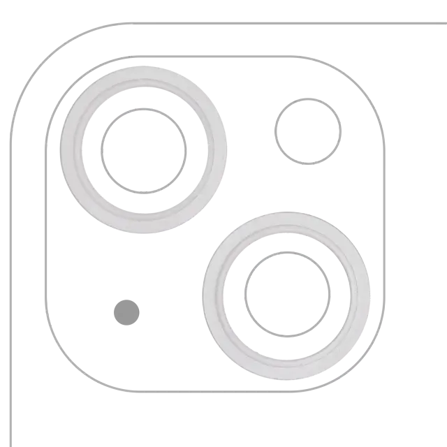 Anneau de contour de caméra arrière pour Apple iPhone 13 / 13 Mini (lumière stellaire, lot de 2)