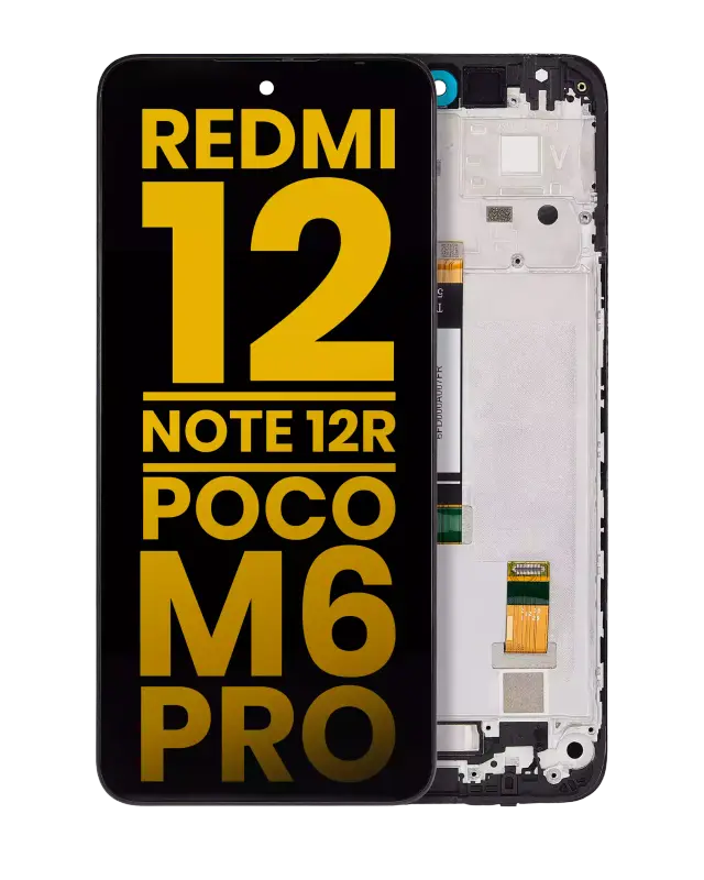 Écran pour Xiaomi Redmi 12 4G / Redmi 12 5G /Redmi Note 12R / Poco M6 Pro (reconditionné, toutes couleurs)