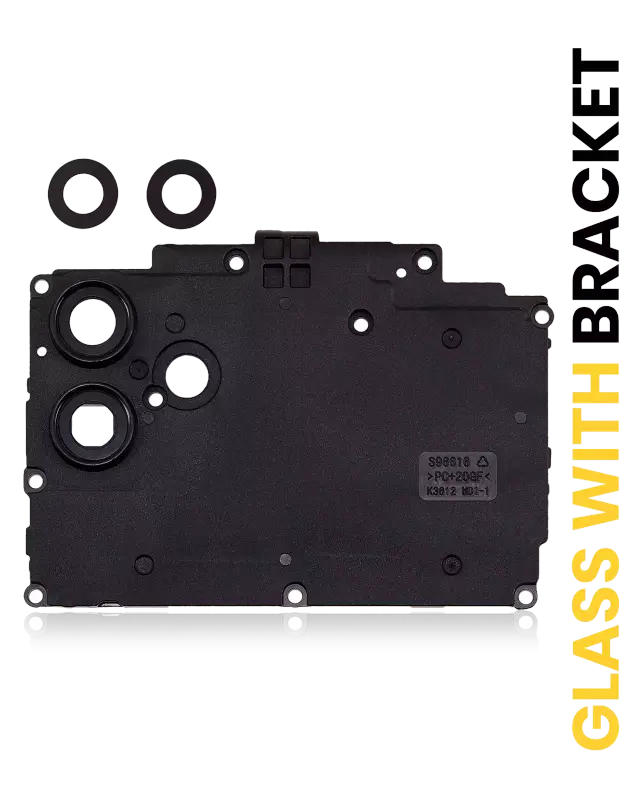 Lentille de caméra arrière avec support pour Samsung Galaxy A04 (A045 / 2022) (noir)
