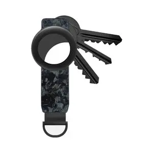 Porte-Clés avec Emplacement Airtag en Carbonne Gris