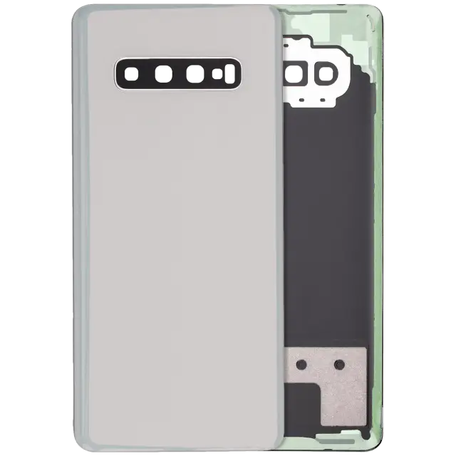 Vitre arrière pour Samsung Galaxy S10 Plus (pack service origine, Prism Silver)