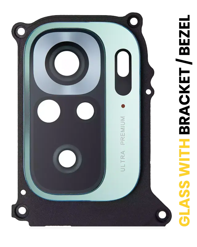 Lentille de caméra arrière avec support et anneau pour Xiaomi Redmi Note 10S (vert)