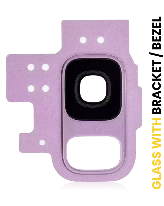 Lentille de caméra arrière avec support et anneau pour Samsung Galaxy S9 (Lilac Purple)
