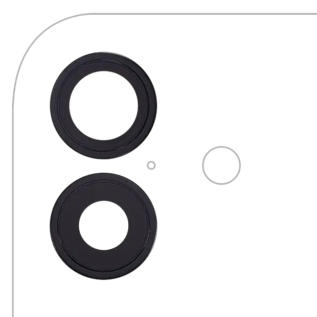 Lentille de caméra arrière avec support et anneau pour Apple iPhone 17 (premium, noir)