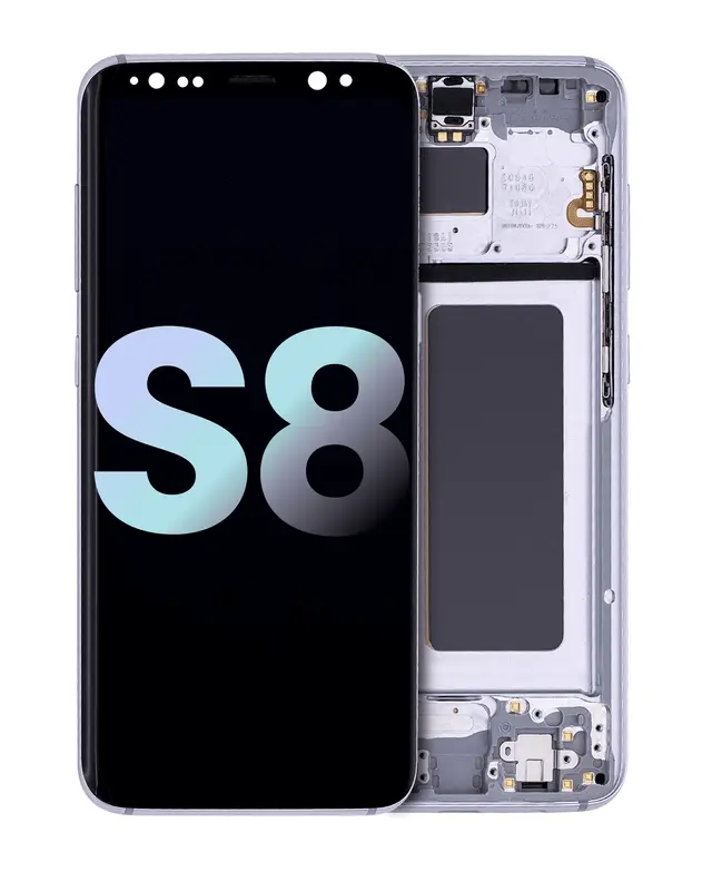 Écran OLED avec châssis pour Samsung Galaxy S8 (pack service origine, Orchid Gray)