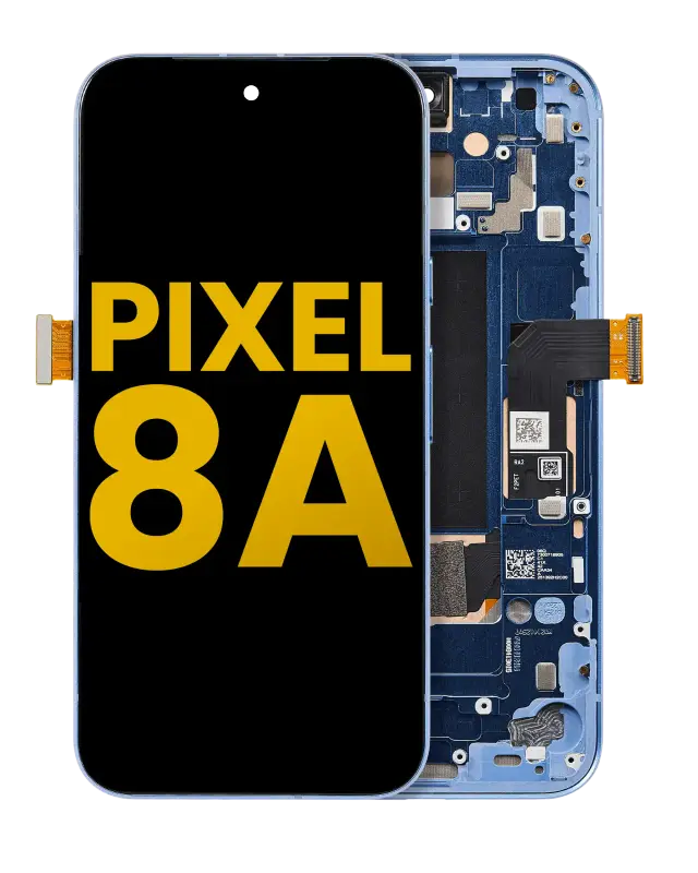 Écran OLED avec châssis et capteur d’empreintes pour Google Pixel 8A (reconditionné, Bay)