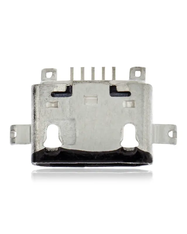 Connecteur de charge à souder — format Micro B, 5 broches, 4 points de fixation (C183)