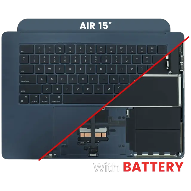 Châssis supérieur avec batterie et clavier ANSI US pour Apple MacBook Air 15" A2941 (2023) (origine d'occasion, minuit) — réf. 107082268661