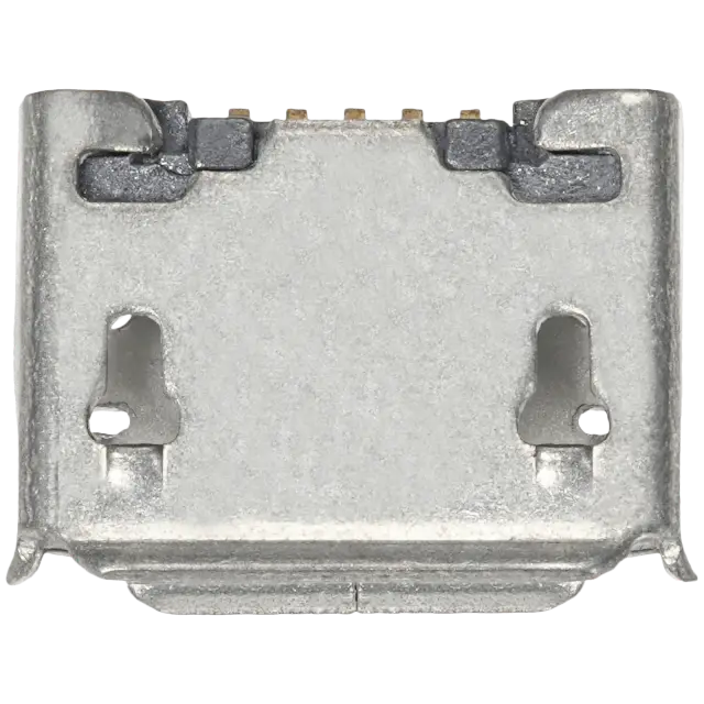 Connecteur de charge à souder — format Micro B, 5 broches, 2 points de fixation (C002)