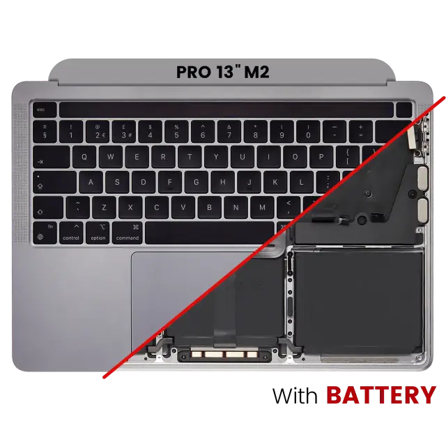Châssis supérieur avec batterie et clavier ISO UK pour Apple MacBook Pro 13" A2338 (2020) (gris sidéral) — réf. 107282226081