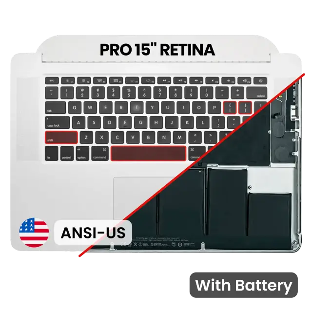 Châssis supérieur avec batterie et clavier ANSI US pour Apple MacBook Pro 15" A1398 (2013-2014)