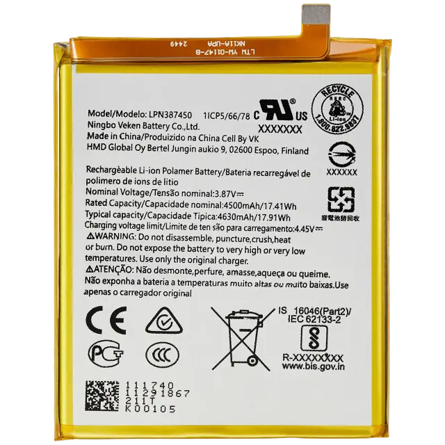 Batterie pour Nokia XR20