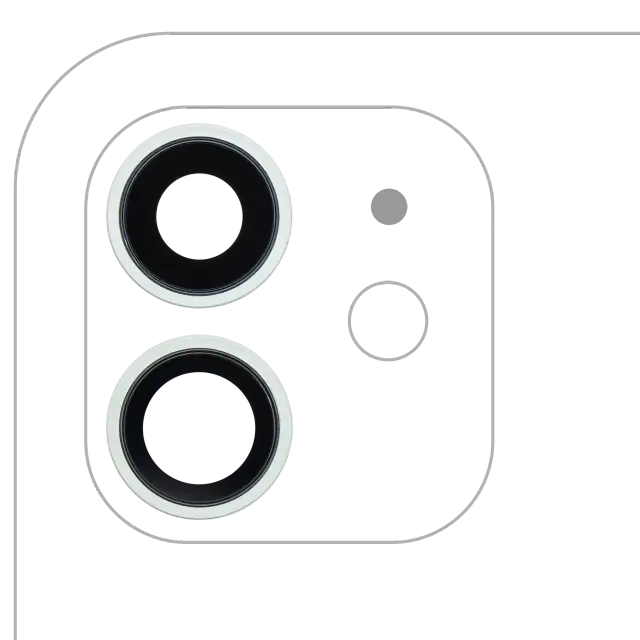 Lentille de caméra arrière avec support et anneau pour Apple iPhone 12 / 12 Mini (compatible premium, vert)