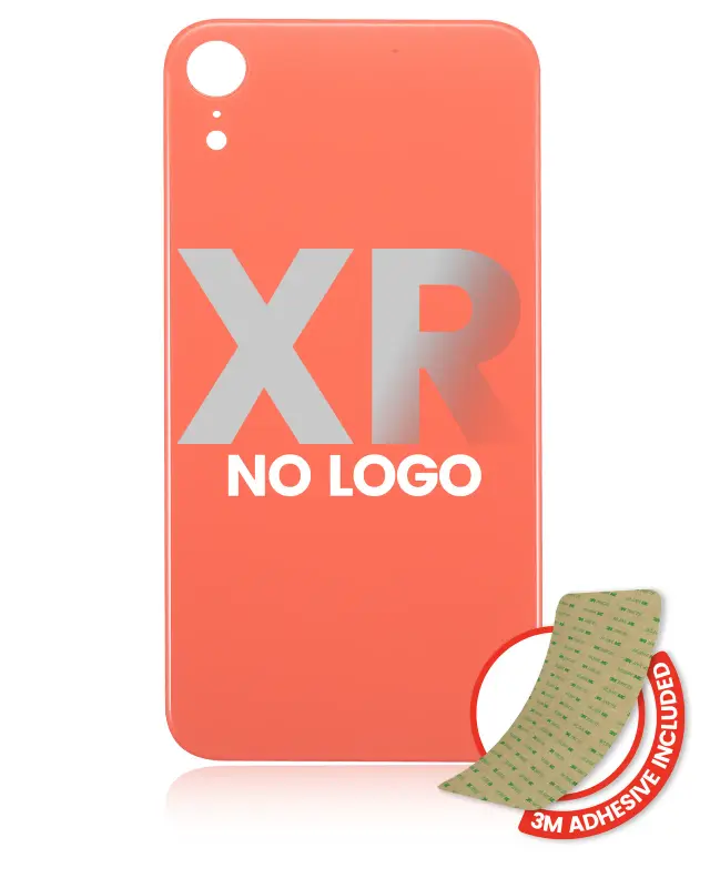 Vitre arrière pour iPhone XR (No Logo / Large Camera Hole, Coral)
