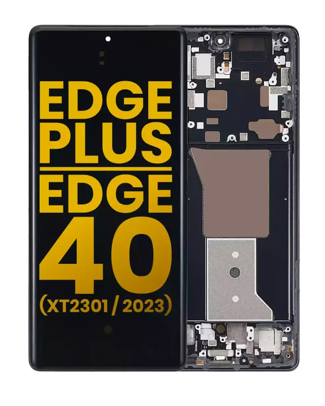 Écran OLED avec châssis pour Motorola Edge Plus / Edge 40 Pro (XT2301 / 2023) (origine, Interstellar Black)