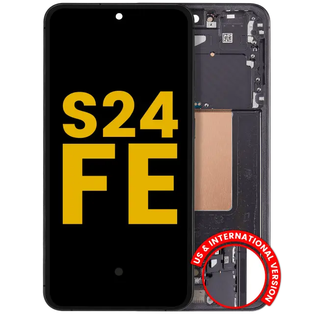 Écran OLED avec châssis pour Samsung Galaxy S24 FE 5G (reconditionné, version US & internationale, graphite)