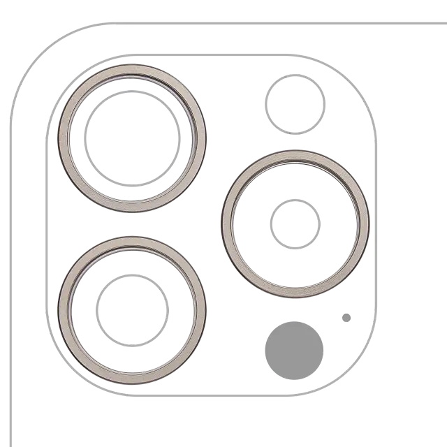 Anneau de contour de caméra arrière pour Apple iPhone 15 Pro Max (lot de 3, titane naturel, lot de 10)