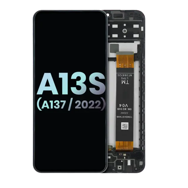 Écran LCD avec châssis pour Samsung Galaxy A13s 5G (A137 / 2022) (pack service origine, toutes couleurs)