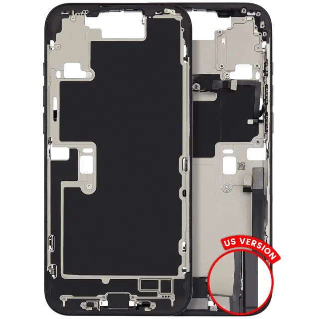 Châssis pour Apple iPhone 16 Pro Max (version US, origine d'occasion — grade B, titane noir)