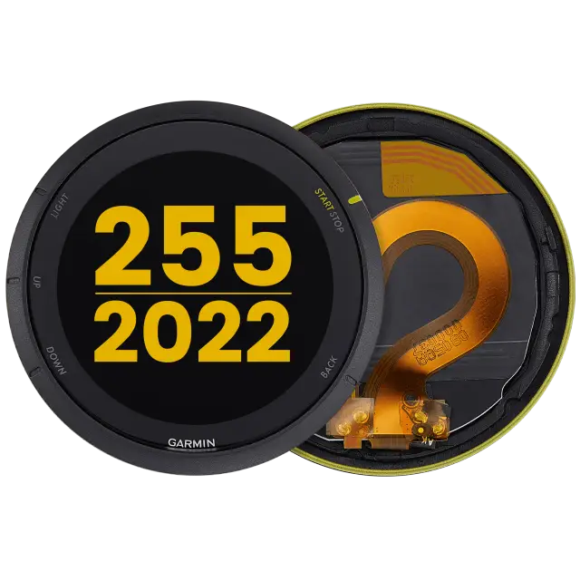 Écran LCD avec châssis pour Garmin Forerunner 255 (2022) (jaune, premium)