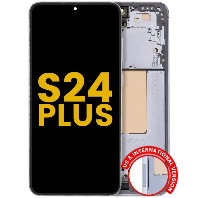 Écran OLED avec châssis pour Samsung Galaxy S24 Plus 5G (version US & internationale, reconditionné, Sapphire Blue)