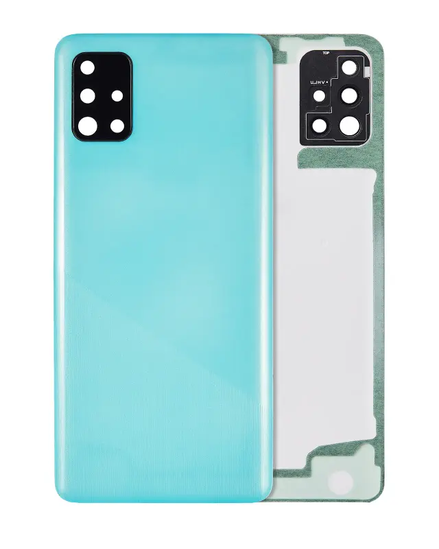 Vitre arrière pour Samsung Galaxy A51 5G (A516 / 2020) (pack service origine, bleu)
