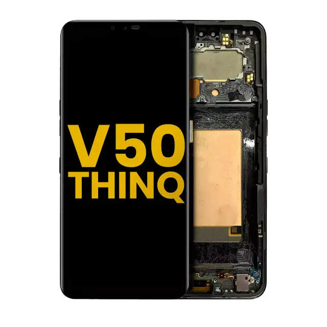 Écran OLED avec châssis pour LG V50 ThinQ 5G (version US, reconditionné, Aurora Black)