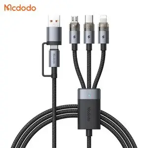 Câble de Charge USB-C + USB vers Lightning + USB-C + Micro USB Mcdodo CA-7260 100W 1.2m