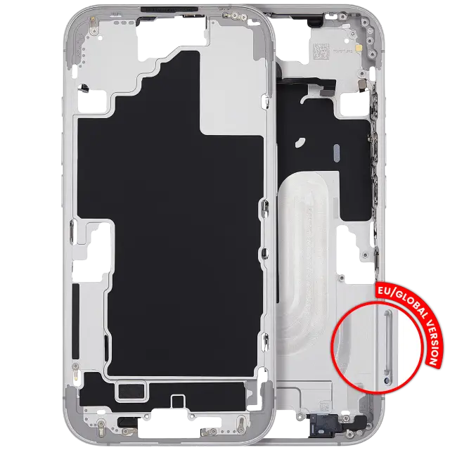 Châssis pour Apple iPhone 16 (version EU, compatible premium, blanc)