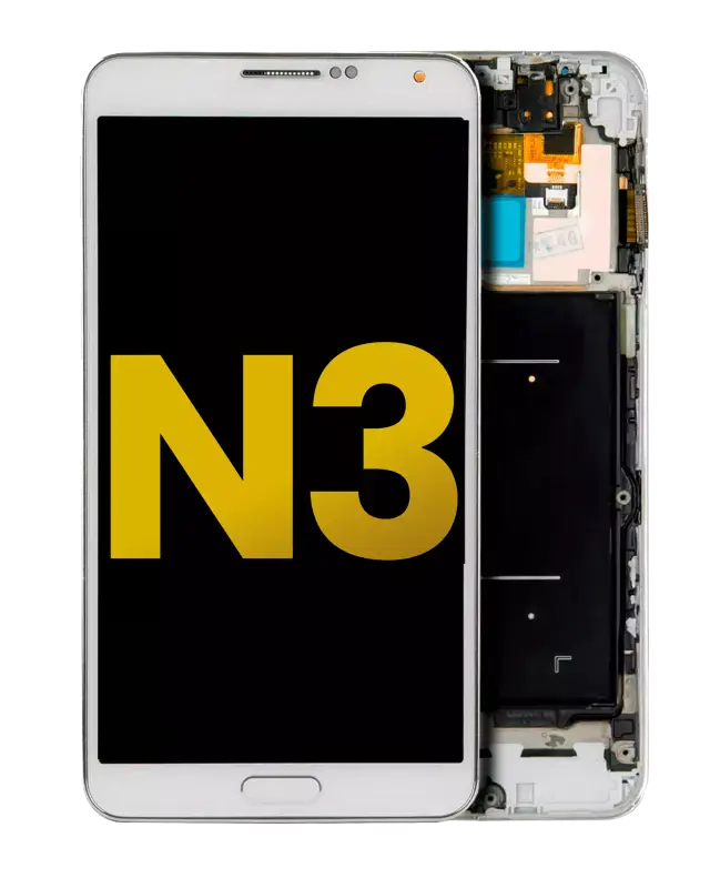 Écran OLED avec châssis pour Samsung Galaxy Note 3 (reconditionné, AT&T / T-Mobile, blanc)