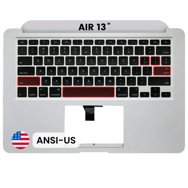 Châssis supérieur avec clavier ANSI US pour Apple MacBook Air 13" A1369 (2011) (origine d’occasion)