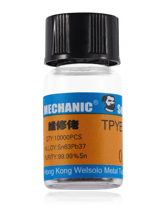 Billes de soudure Mechanic 0,30 mm pour pochoirs BGA (flacon de 10 000 billes)