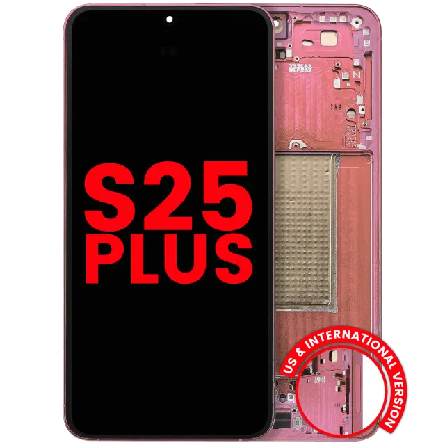 Écran OLED avec châssis pour Samsung Galaxy S25 Plus 5G (version US & internationale, compatible premium, Coral Red)