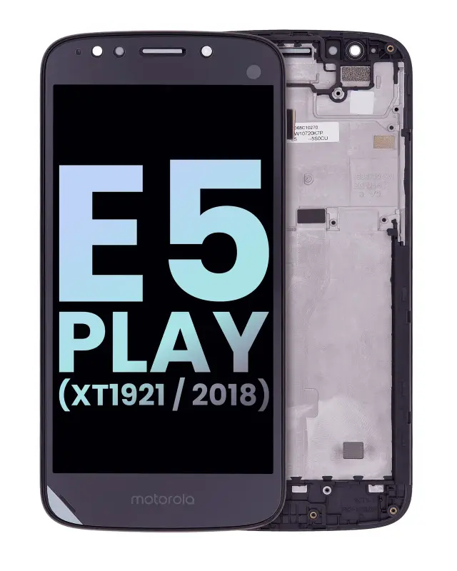 Écran LCD avec châssis pour Motorola Moto E5 Play (XT1921 / 2018) (origine, noir)