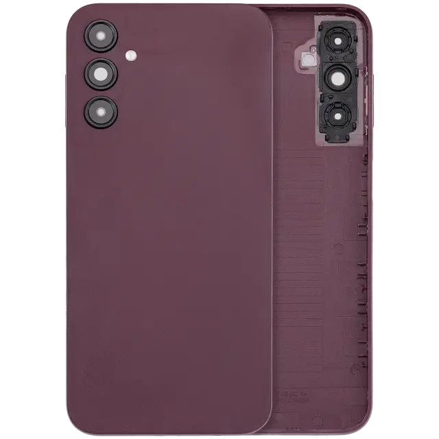 Vitre arrière pour Samsung Galaxy A14 5G (A146 / 2023) (sans logo, compatible premium, Dark Red)