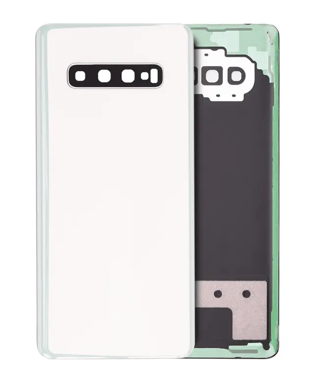 Vitre arrière pour Samsung Galaxy S10 Plus (pack service origine, Ceramic White)