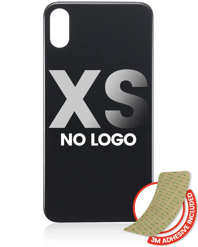 Vitre arrière pour Apple iPhone XS (No Logo / Large Camera Hole, gris sidéral)