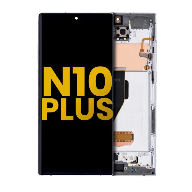 Écran OLED avec châssis pour Samsung Galaxy Note 10 Plus / 5G (reconditionné, Aura White)