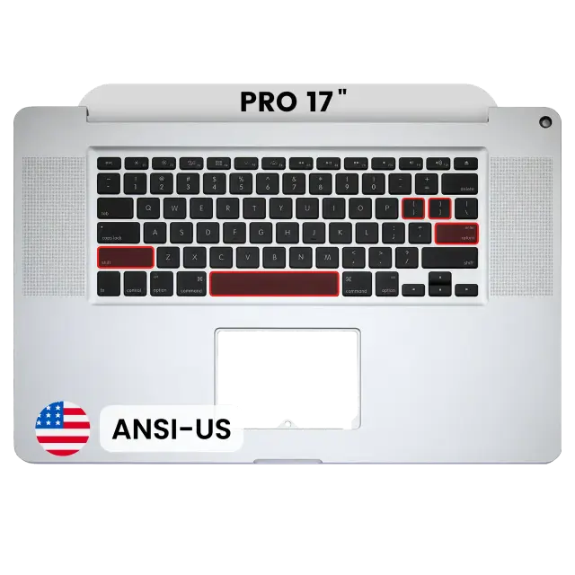 Châssis supérieur avec clavier ANSI US pour Apple MacBook Pro 17" A1297 (2009)