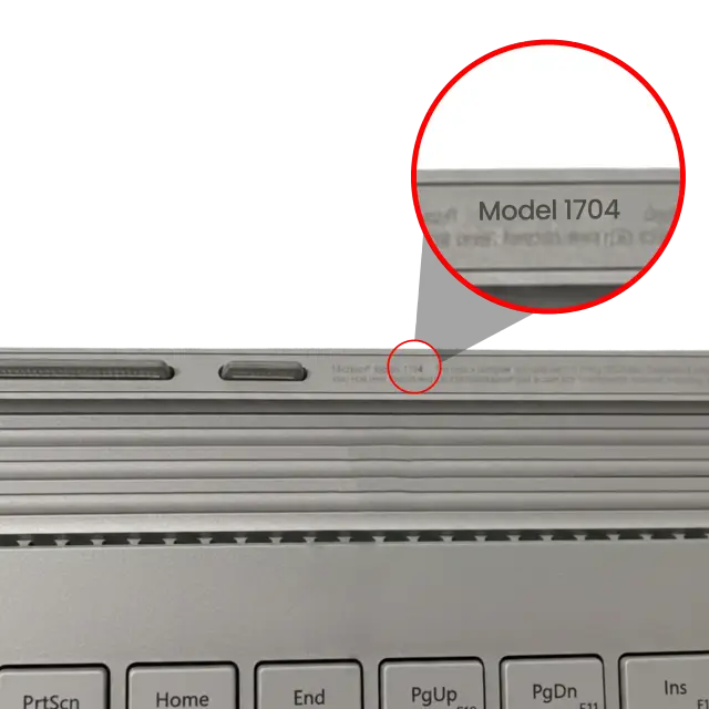 Châssis supérieur avec clavier ANSI US pour Microsoft Surface Book 1 13.5" (1704) (argent)