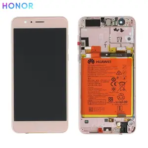 Bloc Écran Complet avec Châssis et Batterie Original Honor 8 02350VAT Rose