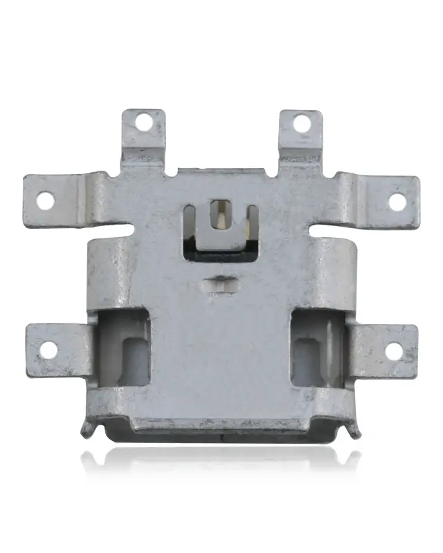 Connecteur de charge à souder — format Micro B, 5 broches, 6 points de fixation (C375)