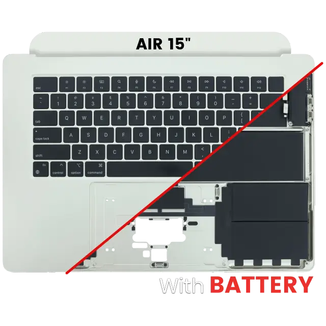 Châssis supérieur avec clavier ANSI US pour Apple MacBook Air 15" A2941 (2023) (origine d'occasion, lumière stellaire)