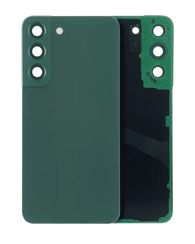 Vitre arrière pour Samsung Galaxy S22 5G (sans logo, compatible premium, vert)