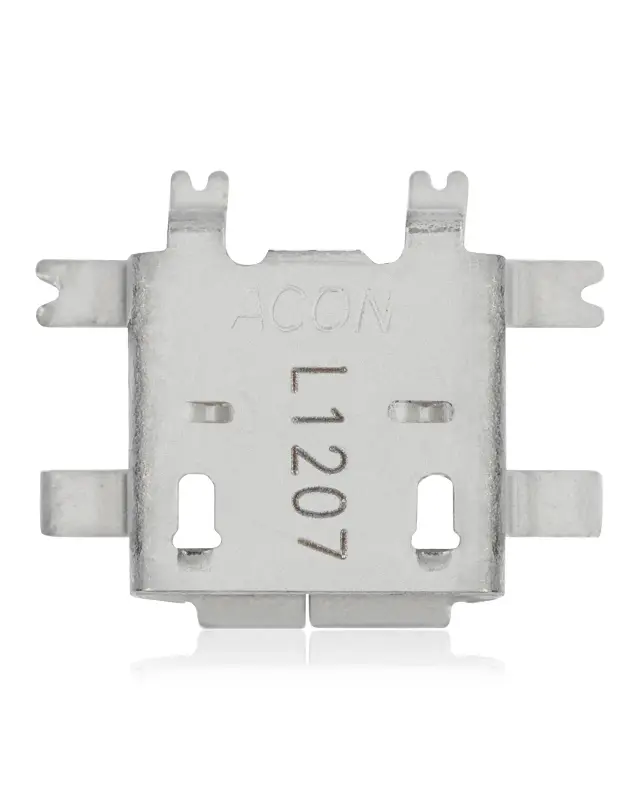 Connecteur de charge à souder — format Micro B, 5 broches, 6 points de fixation (C285)