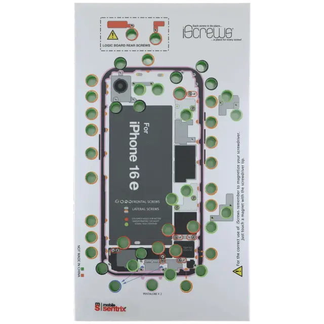 Tapis de positionnement des vis iScrews dottorpod pour iPhone 16e