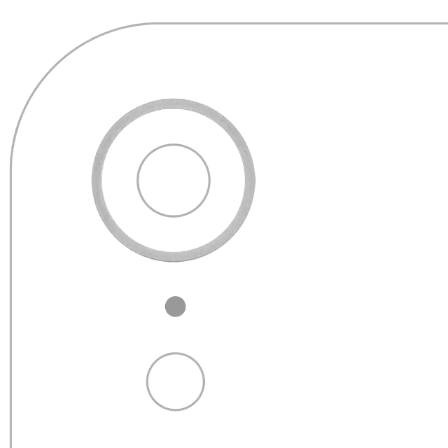 Anneau de contour de caméra arrière pour Apple iPhone XR (blanc, lot de 10)