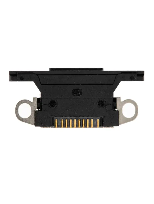 Connecteur de charge nu à souder pour Apple iPhone XR (noir, lot de 10)
