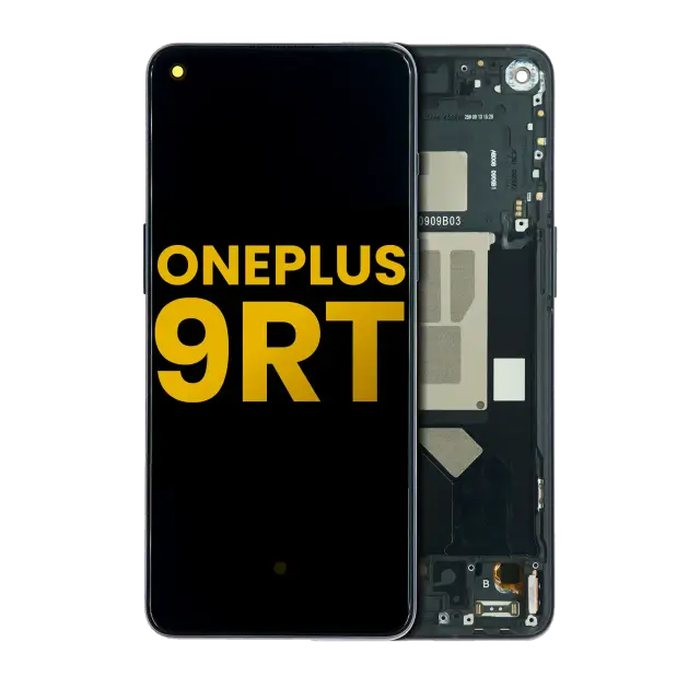 Écran OLED avec châssis pour OnePlus 9RT 5G (reconditionné, Hacker Black)